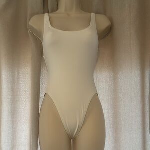 SKIMS White XS Swim One Piece